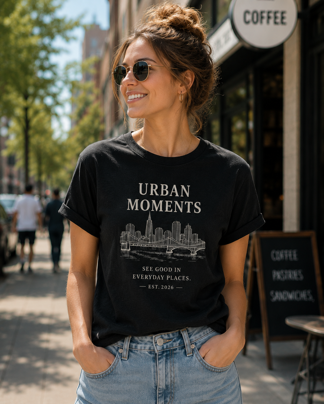 Urban Moments Graphic T-Shirt | Vintage City Skyline Unisex Tee | Modern Streetwear Shirt