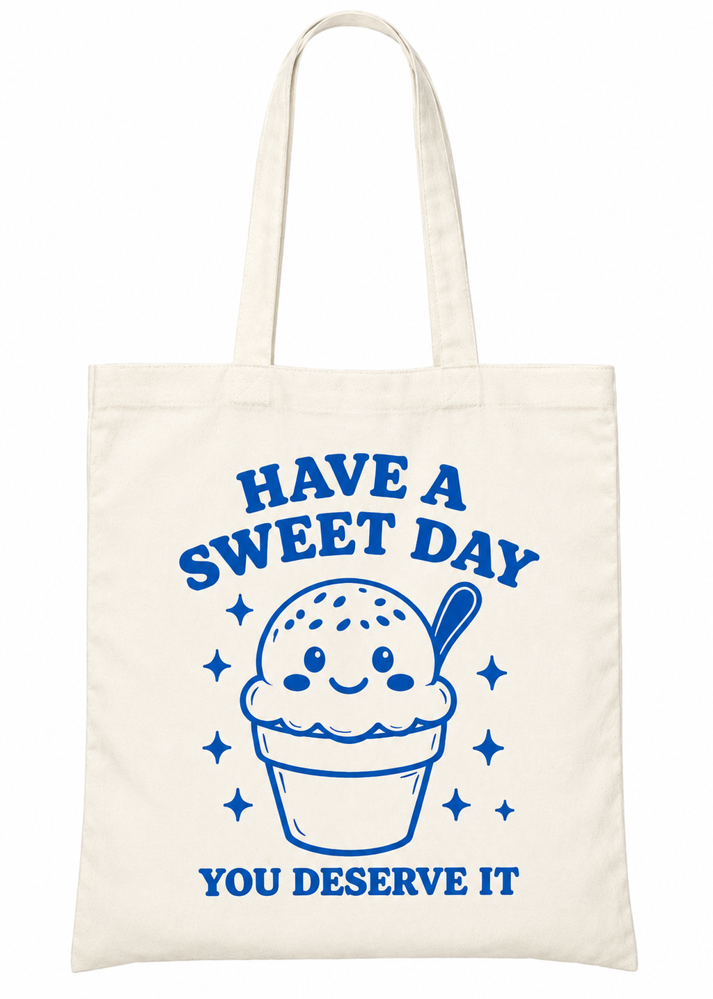 Have A Sweet Day Ice Cream Canvas Tote Bag – Cute Aesthetic Shopping Bag