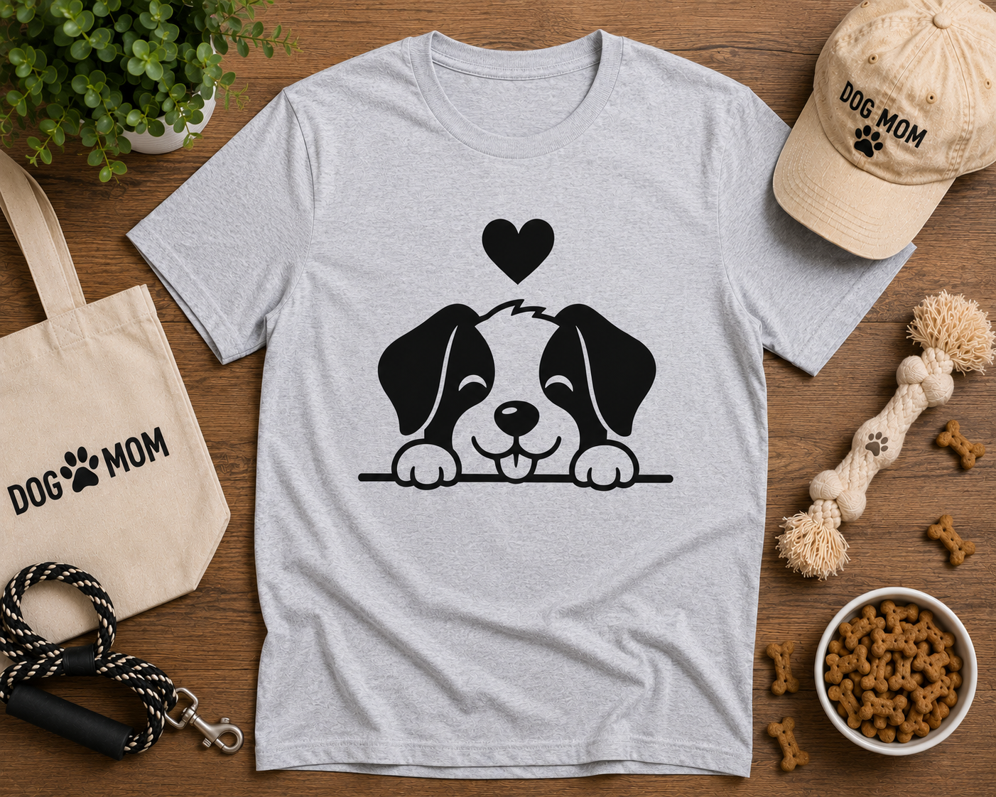 Cute Puppy Dog Lover T-Shirt | Adorable Dog Vinyl Tee | Pet Owner Gift Shirt