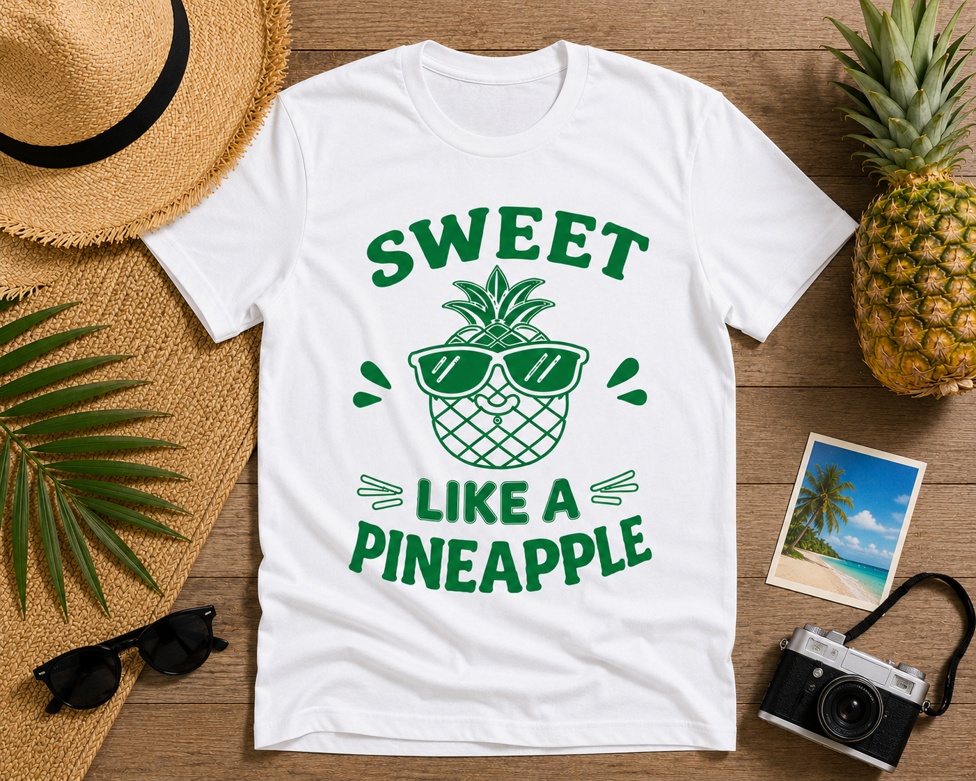 Sweet Like A Pineapple Vinyl T-Shirt | Cute Tropical Summer Tee