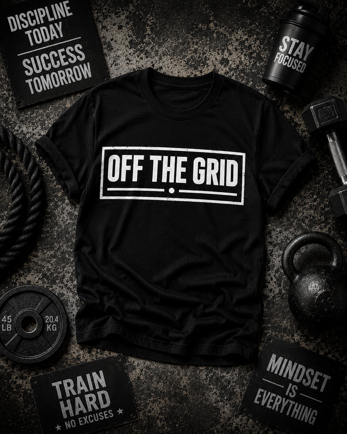 Off The Grid Minimalist Vinyl T-Shirt