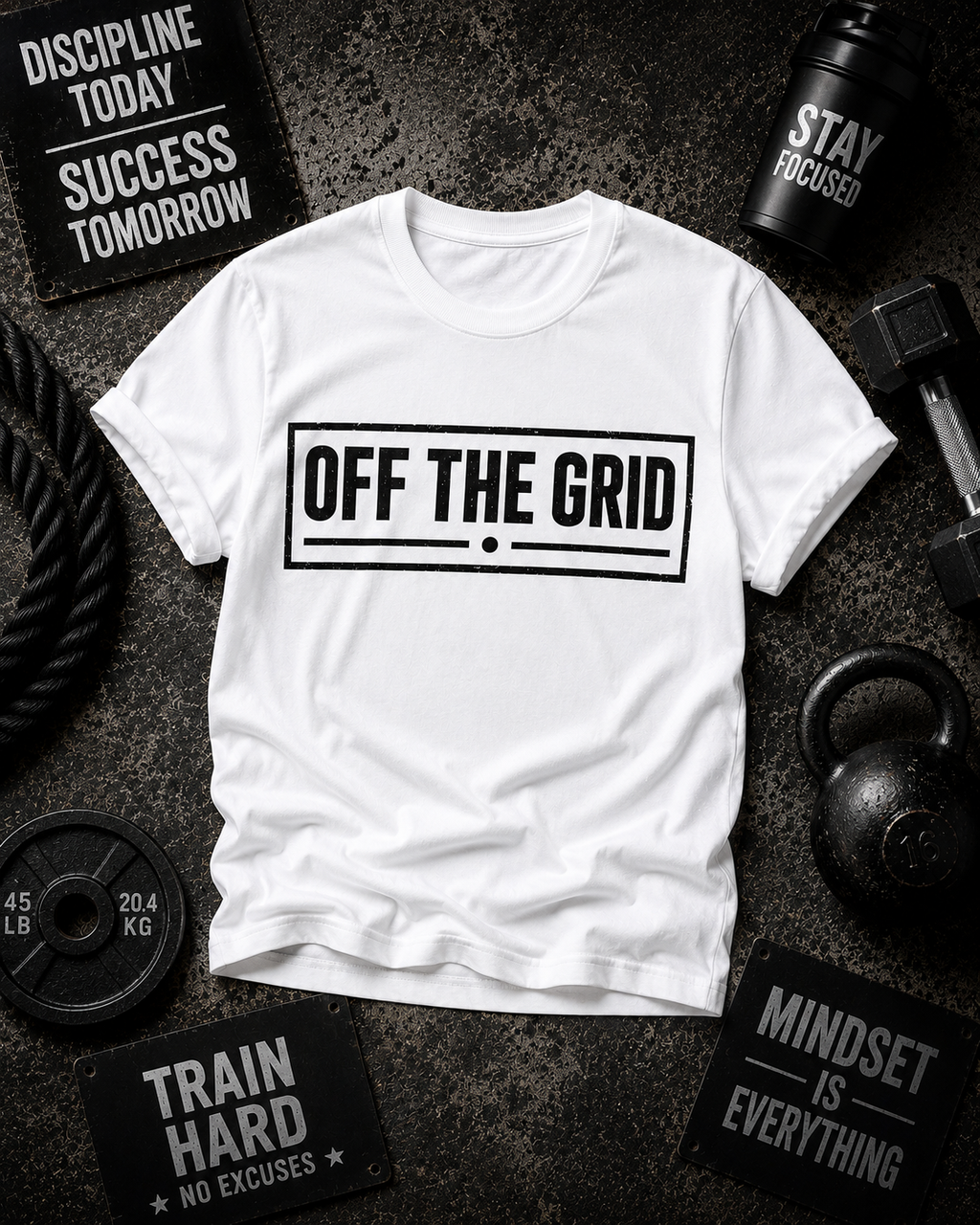 Off The Grid Minimalist Vinyl T-Shirt