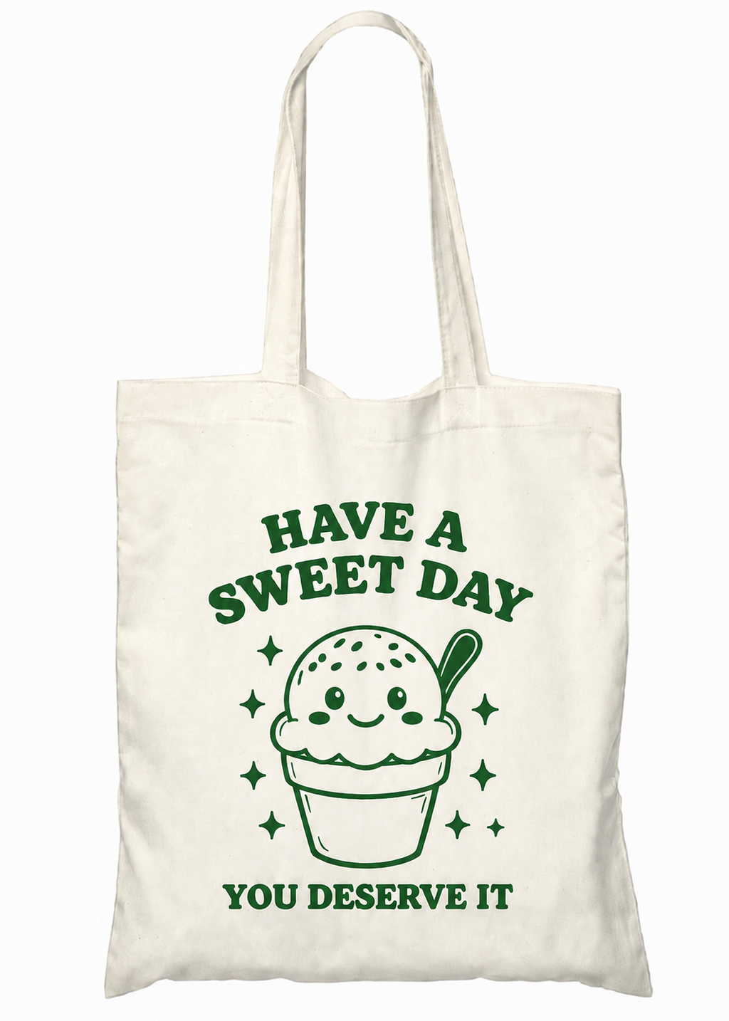 Have A Sweet Day Ice Cream Canvas Tote Bag – Cute Aesthetic Shopping Bag