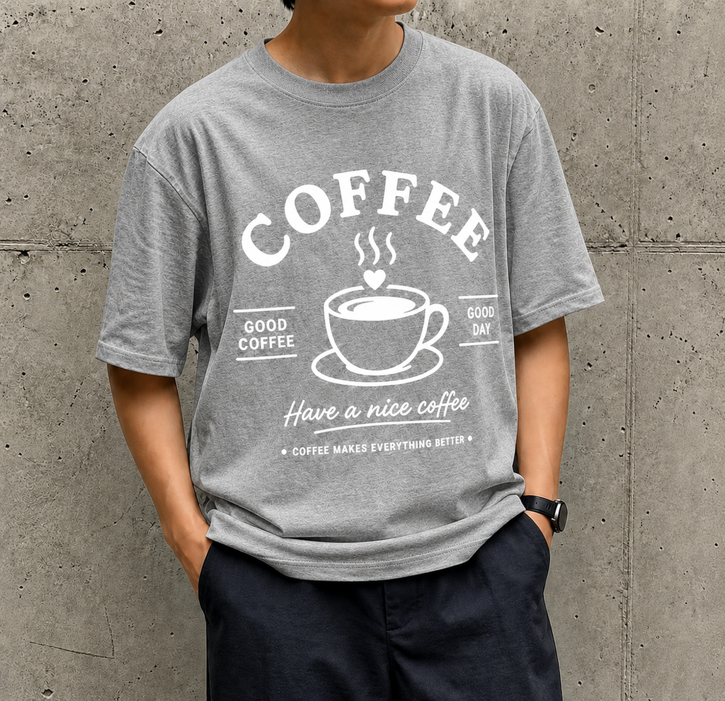 Coffee Lover Vinyl T-Shirt – Good Coffee Good Day Casual Tee