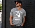 Just A Dad Who Loves His Girl Vinyl T-Shirt | Father Daughter Tee