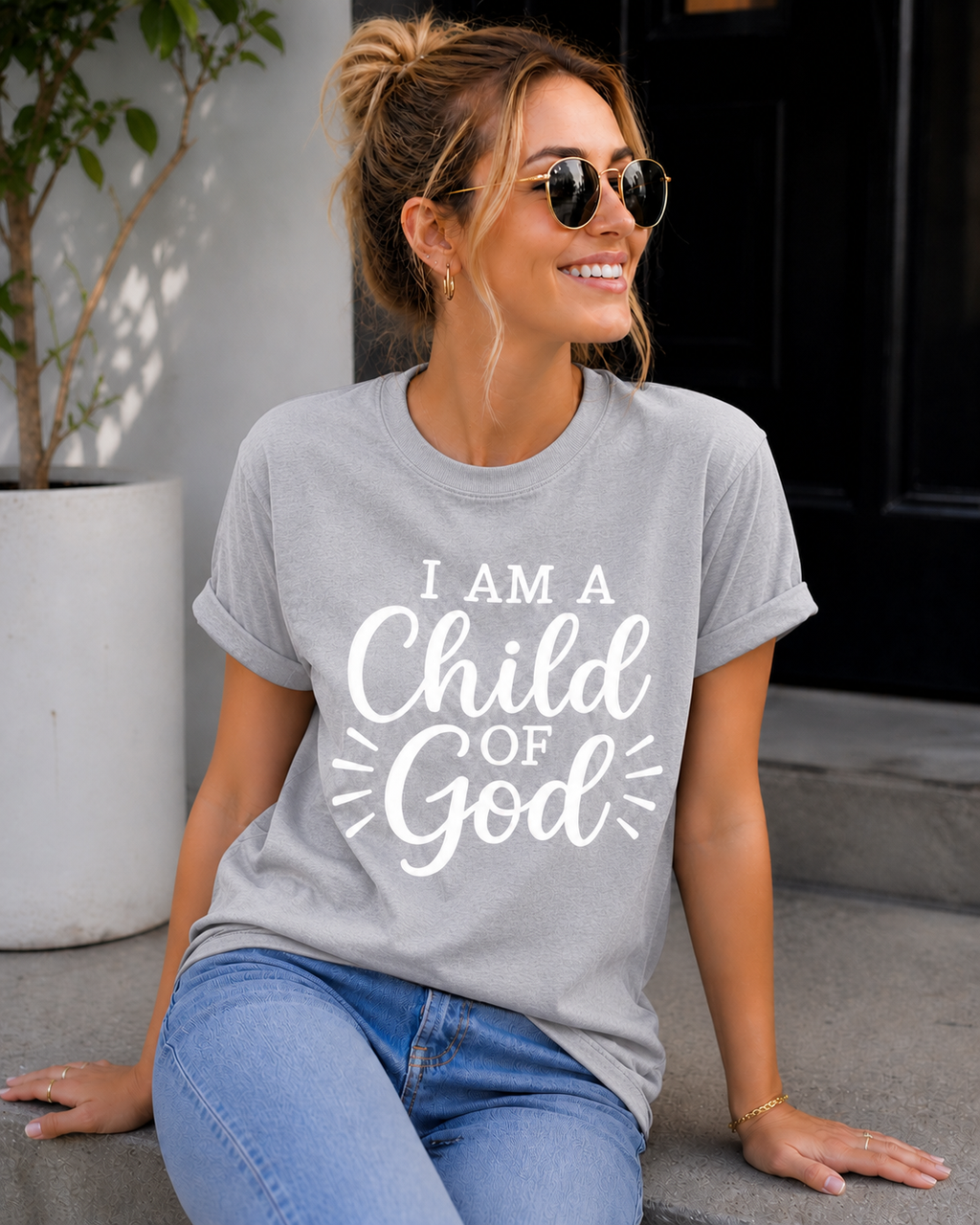 I Am A Child Of God Christian Faith Vinyl T-Shirt