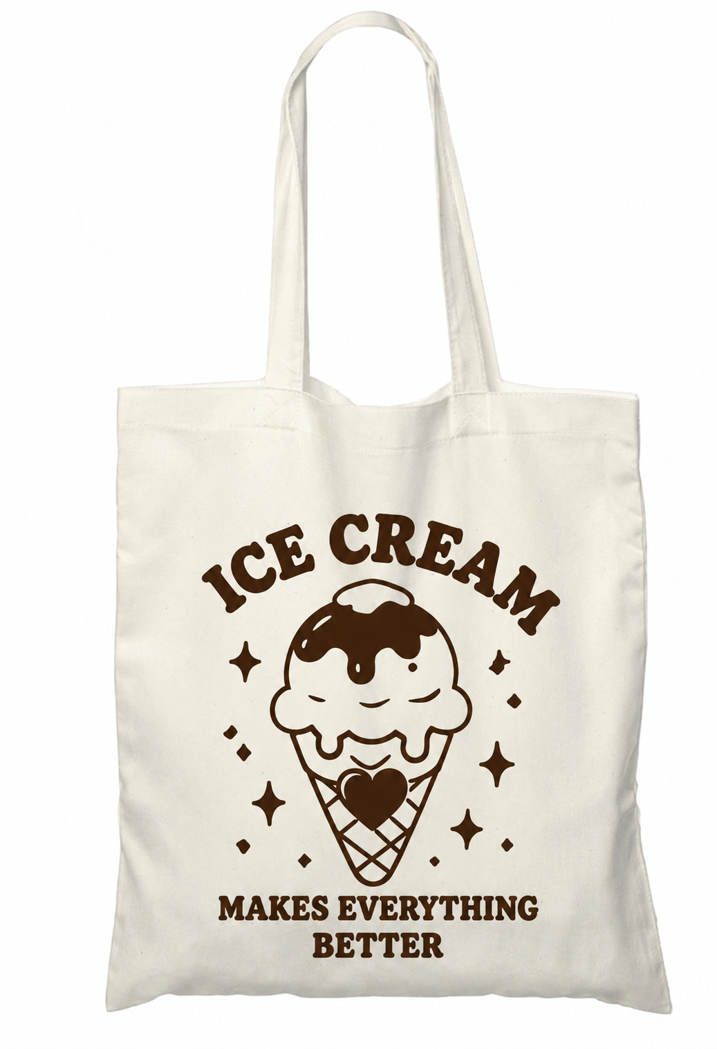 Ice Cream Makes Everything Better Tote Bag | Cute Aesthetic Canvas Bag