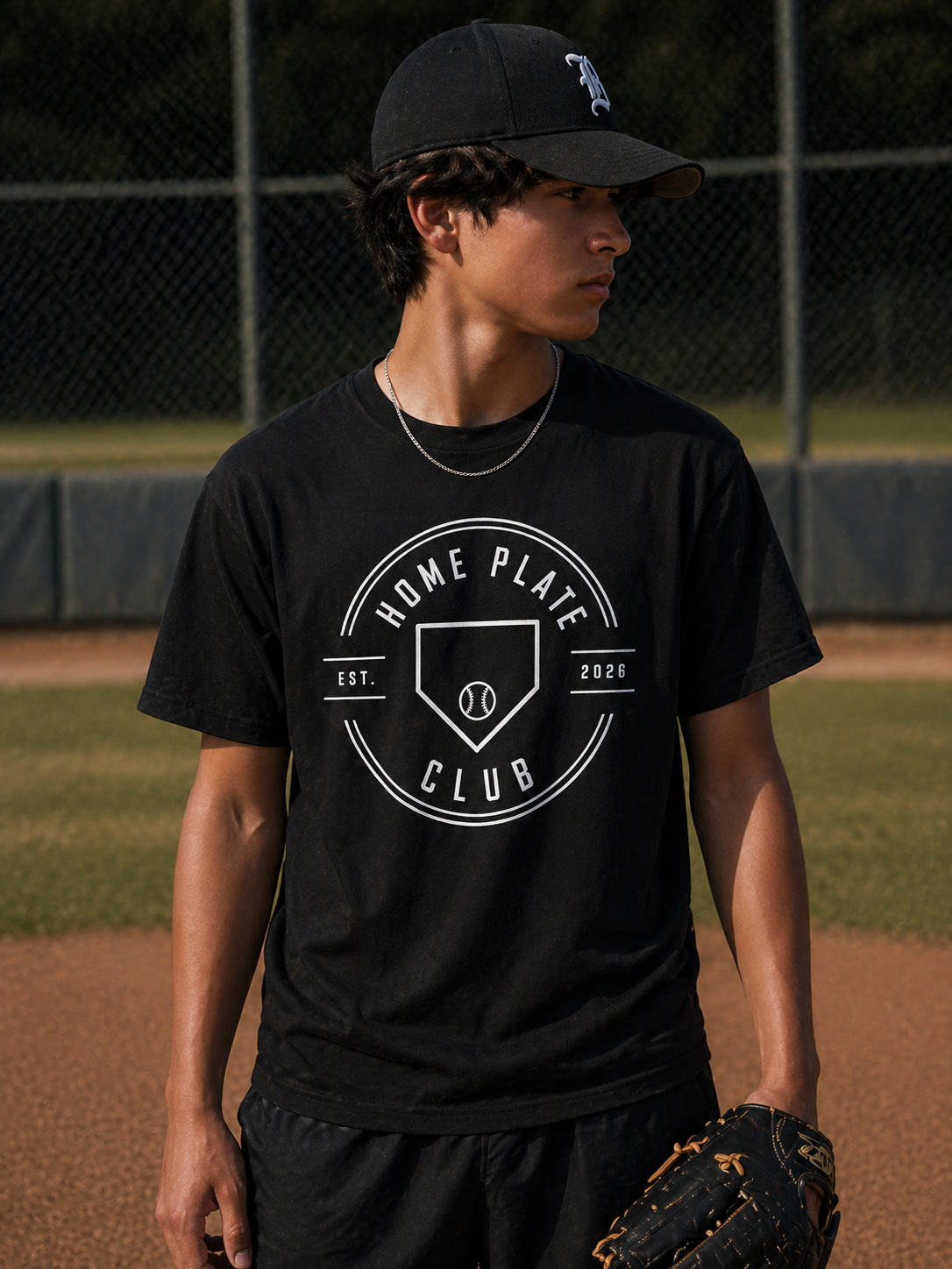 Home Plate Club Baseball Vinyl T-Shirt