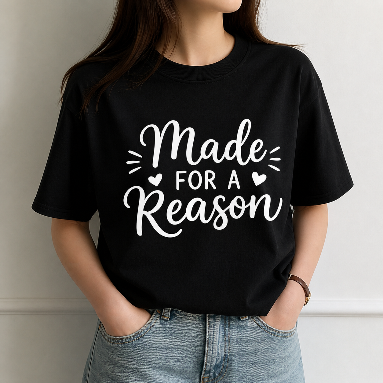 Made For A Reason Inspirational Vinyl T-Shirt