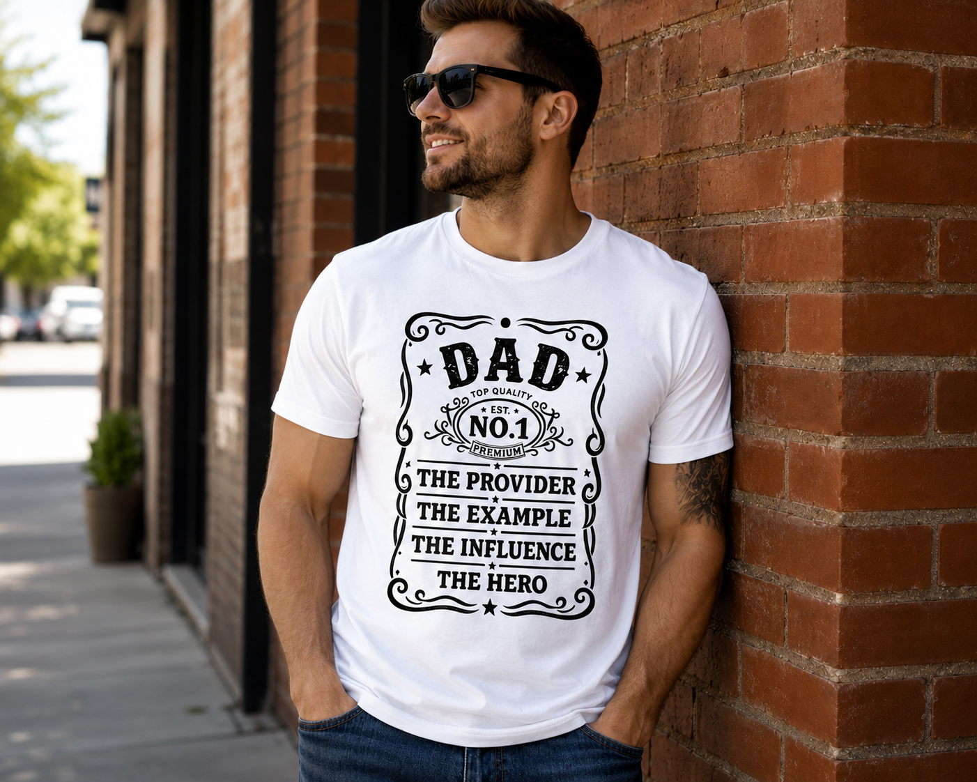 Dad The Provider Vinyl T-Shirt | Father Appreciation Vintage Tee